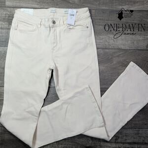 J. Jill Modern Slim Boot Cut Jeans Tall Natural Ivory Denim NWT Size 8 Tall